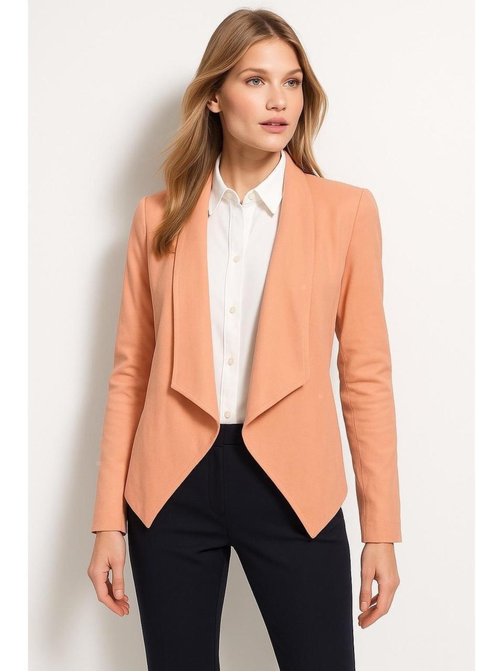 BCBGMaxAzria Abree Open-Front Draped Blazer
